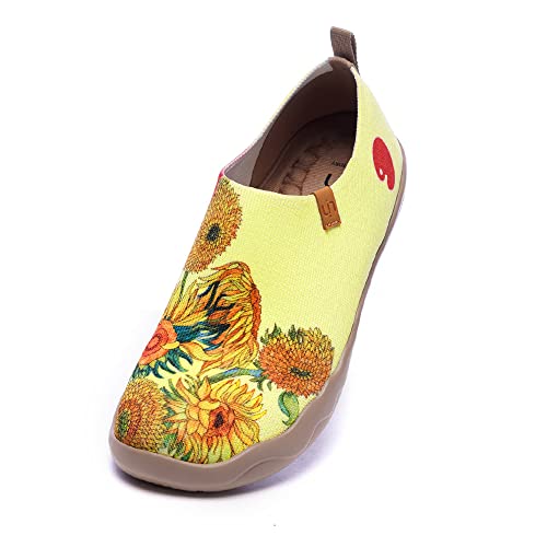 Image of UIN Women's Slip On Shoes Colorful Comfortable Lightweight Art Travel Sneakers Casual Floral Stylish Everyday Loafers