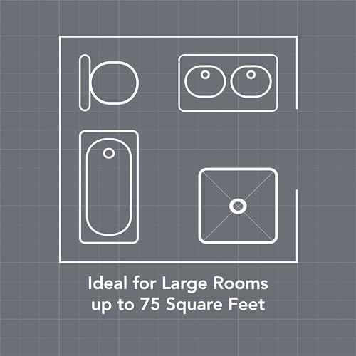 Image of Broan-Nutone AE80BL InVent Series Single-Speed Fan with LED Light, Ceiling Room-Side Installation Bathroom Exhaust Fan, ENERGY STAR Certified, 0.7 Sones, , White , 80 CFM 0.7 Sones