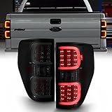 ACANII - For 2009-2014 Ford F150 Pickup Truck Smoked Lens LED Pyro Tube Style Tail Lights Brake...