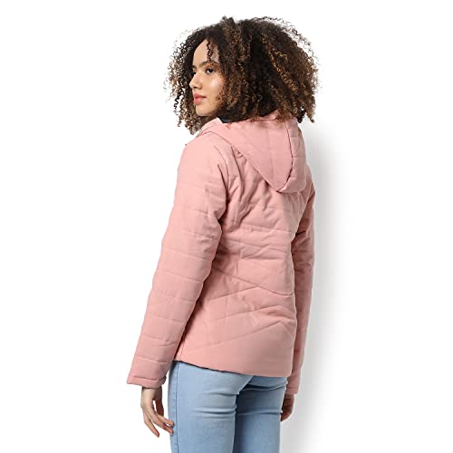 Image of PINACOLADA Women's Puffer Regular Fit Bomber Jacket For Winter Wear | Standing Collar | Full Sleeve | Zipper | Casual Jacket For Woman & Girl | Western Stylish Jacket For Women
