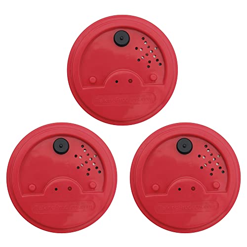 Talking Products, Red Talking Tins Voice Recorder Buttons, 40 Seconds Recording, Pack of 3. Ideal for Independent Living and Speaking and Listening Activities.