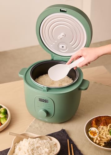 CREATE/RICE COOKER STUDIO/Arrocera eléctrica multifunción 3L verde sage/Programable hasta 24h. con cesta vaporera. prepara tartas. guisos o sopas. función de mantener el calor. 600W - imagen 3