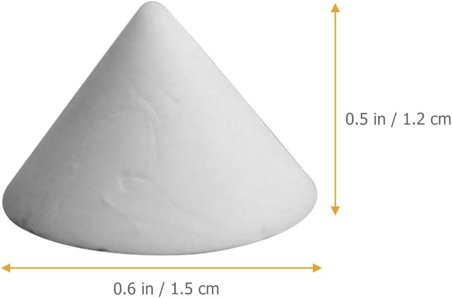 EXCEART Refractory Support Nails 100Pcs Ceramic Pottery Kiln Nails 0.59X0.59X2.36 Inch Aluminum Oxide Kiln Stilts for Clay Firing and Glaze Work Pottery Firing Support Tools