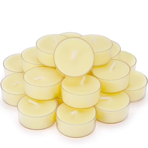 DEYBBY Aromatherapy Tea Candles 4 Hours Burn 24 Pack Citronella
