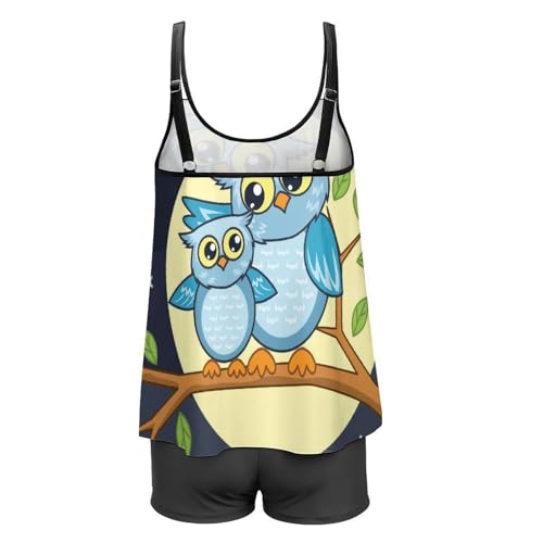 Robe de plage tankini chouette femme anti-complexe avec shorty