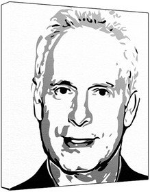 Christopher Guest (100% Original Painting. Not A Print ) Acrylic Paint On Deep Framed Canvas (60 x 50 x 1.8 cm) 3-Colour Black/Grey/White-picture-12