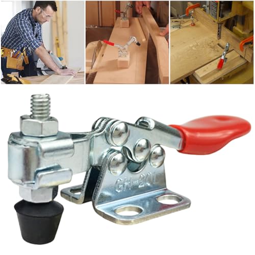 LYEAA 4 abrazaderas de palanca para herramientas de mano, abrazadera horizontal para carpintería