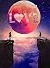 Zariocy 5D Diamond Painting Complet Love, DIY Broderie Peinture Diamant Painting Kit CompletCouples, Tissu en Toile IdÉal pour La DÉcoration À La Maison Salon Chambre Bureau 30x40cm