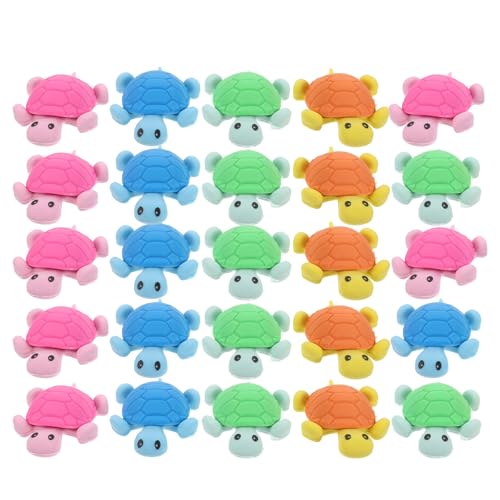SEWACC 36個入り ミニかわいいカメ消しゴム 子供用 - 動物型漫画消しゴム デスクペット文房具 お絵かき パーティー 記念品 教室 プレゼント 詰め物