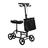 Sandinrayli Knee Scooter Walker Steerable Scooter Crutches Alternative for Disabled Knee Injured Foot