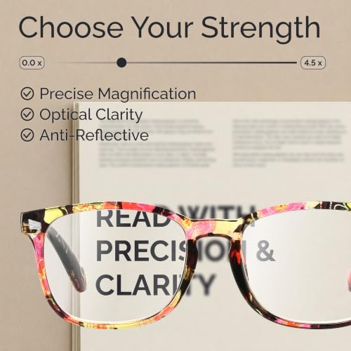Image of CCVOO Reading Glasses for Women, Eye glasses, Blue Light Readers for Women, Cheaters