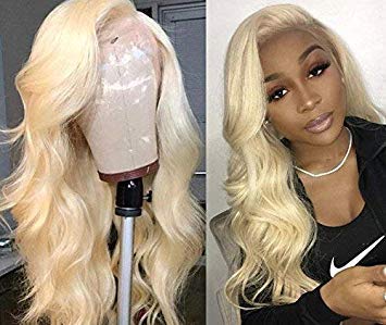 613 13x4 Lace Front Wigs Human Hair Blonde Body Wave Hair Wig Pre Plucked Hair Line for Black Women Wave Hair with Baby Hair By YOKADA HAIR (14inch, lace front wig)