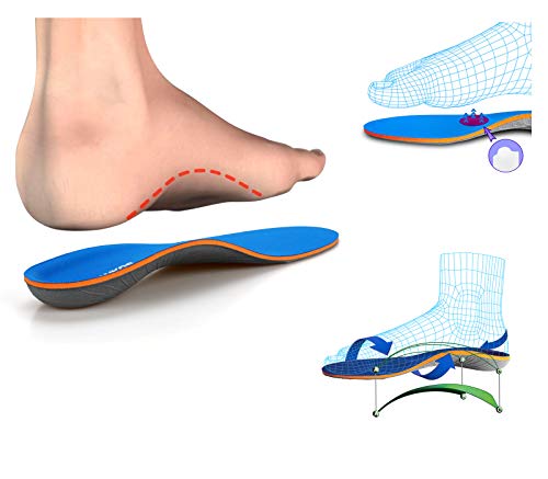 Las plantillas para el soporte del arco, las plantillas para los pies planos, la fascitis plantar, ayudan a aliviar el dolor en los pies de hombres y mujeres, adecuadas para todo tipo de zapatos