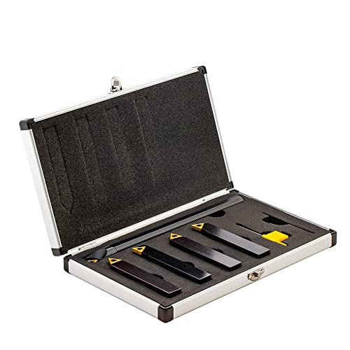 Yufutol 3/4-4+1 Indexable Lathe Turning Tool-3/4 Inch Shank 5 Pieces Carbide Turning Tools And Boring Bar(4 Pcs Turning + 1 Pc Boring),Metal Lathe Cutting Tools thumb #7