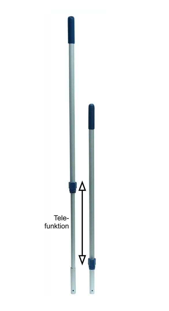 Ha-Ra Mango telescópico (tubo estriado de aluminio, regulable de 96 a 172 cm) para suelo exprés y suelo perfecto