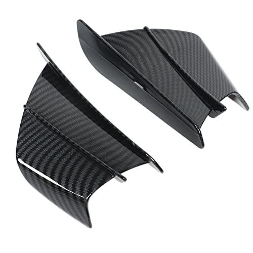 Qiilu 1 Paio Ala del per Moto Alette Aerodinamiche per Moto in Fibra di Carbonio Carenature Laterali Alette Universali Spoiler del Coperchio dell'ala della Carenatura Set di per