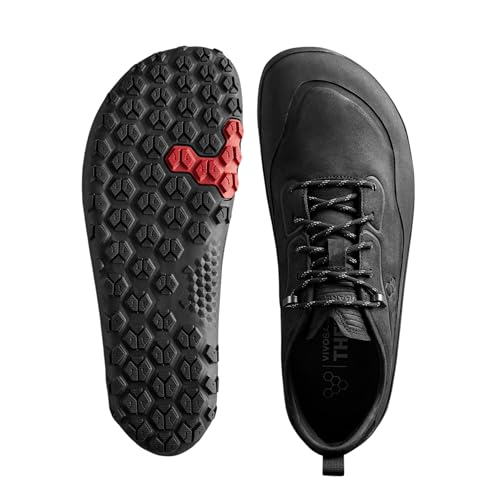 Vivobarefoot Tracker Leather Low Mens Barefoot Hiking | Waterproof, Lightweight & Puncture Resistant | All Weather & Terrains | Wide Fit Grounding Shoes | Bracken3