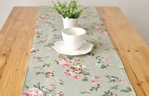 Chemin de table en coton lavable pour protéger une table longue