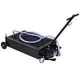 HomVent 20-Gallon Oil Drain Pan with Electric Pump, Portable Low Profile Oil Drain Pan Truck Oil Change Pan for SUV Car＆Trucks (20-Gallon with Electric Pump)