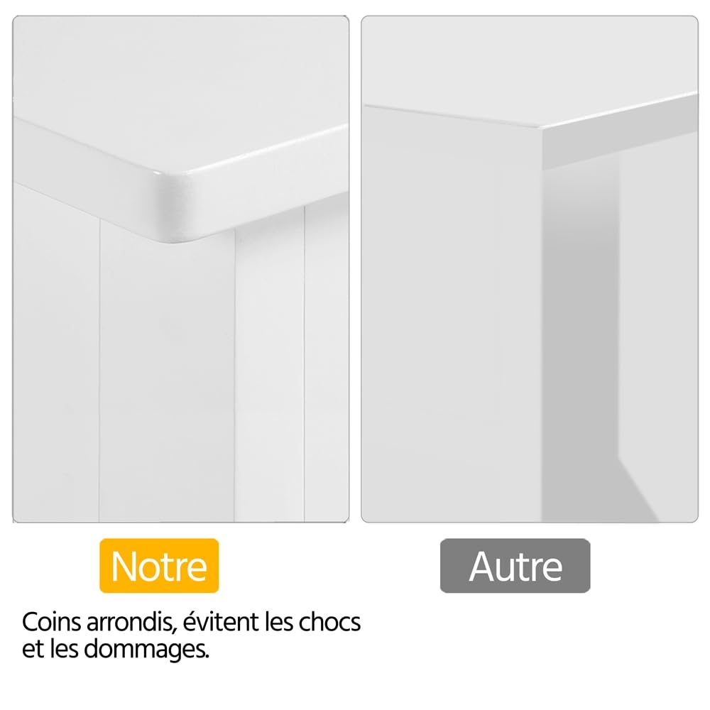 Yaheetech Table Console en Bois MDF Meuble d'Entrée avec 2 Etagère de Rangement Design en Forme X pour Salon Couloir Table d'appoint Blanc 80 × 30 × 80 cm | Console blanche en bois, style vintage, meuble auxiliaire de rangement pour canapé, salon, couloir