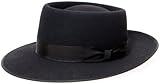 Akubra Sombrero de Fieltro Pelo Squatter Outdoor (53 cm - Negro)