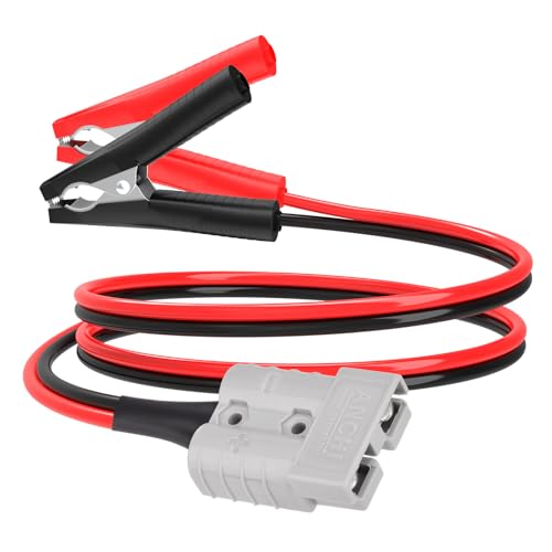 ELFCULB SB50 to Alligator Clip Cable 10AWG 2FT for Battery Charging