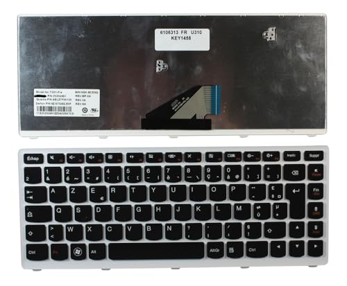 Clavier Lenovo 25204991 Power4Laptops Azerty Français Cadre Noir