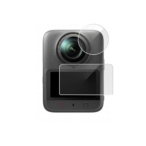 CYBERGARAGE�E�݊��i Osmo 360 II �Ή� �����Y�t�B����+�t���ی�t�B���� 2�Z�b�g4���� �����K���X+PET �d�x9H ���h�~ �I�X��360�p ��ʕی� [���s�A���i]