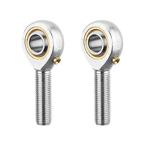 HiPicco POSB5L Rod End Bearing 5/16 Inch Bore and 5/16-24 Left Hand Thread, Self-Lubricating Male Heim Joint Rod Ends 2pcs