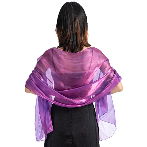 NiceYnn Elégant Echarpe Brillante Femme Châle Longue Foulard pour Mariage Cocktail Cérémonies...
