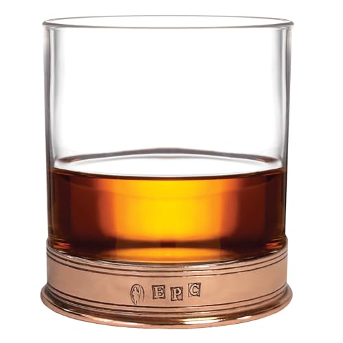 English Pewter Company 11oz Old Fashioned Whisky Rocks Glass In Stunning Rose Pewter Copper Finish [RP01]
