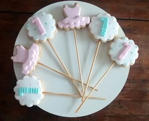 Bailarina Prato Giratório Para Biscoito Redonda Branca 14 Cm em Polietileno - Confeitaria e Artesana