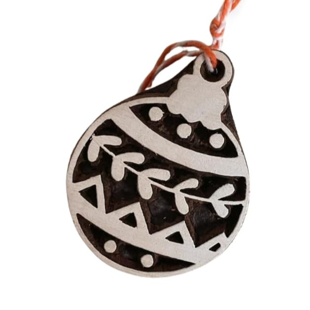 wooden ornaments for christmas, custom wooden ornaments, reusable sustainable home decor, wood block printing, christmas tree