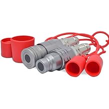 Flat Face 16028 to Ag ISO 5675 Pioneer Male Style Coupler Skid Steer Adapter Set