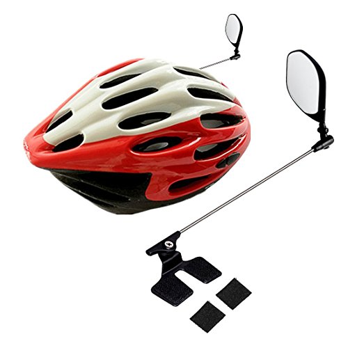 WOVTE 360°Rotated Adjustable Bike Helmet Rear View Mirror Safe riding for Adults & Kids