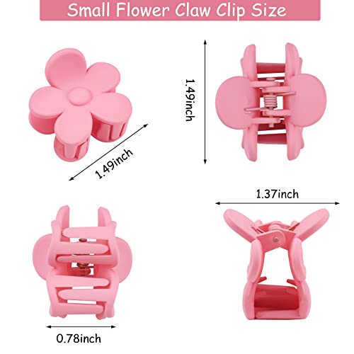 15 Pcs Small Hair Claw Clips Cute Flower Hair Clips – 1.49 Inch Jaw Clips For Women Girls Thin/Medium/Thick Hair, 15 Colors Nonslip Strong Hold Hair Clamps Catch Barrettes Hair Accessories #TOP2