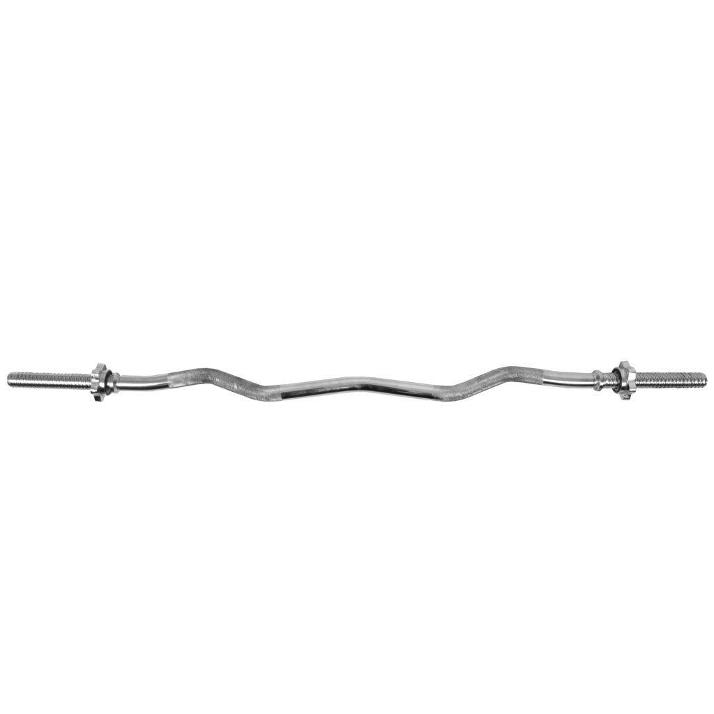 Haltères Courts Spokey Priam - 40cm - Acier Chromé - Charge Max 80kg - Pour Musculation Maison