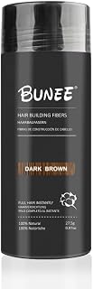 Hair Fibers Refreshing Powder 27.5 Grams Volumising Men Women Hair Fiber Coverage Durable Protection 100% Natural Black Gray Dark Brown Applicator (Dark Brown, 27.7 g)