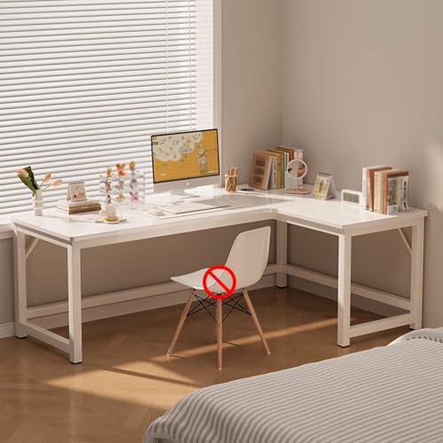 Moderno escritorio para juegos en forma de L con tablero perforado y estantes de almacenamiento, escritorio grande de esquina para computadora en casa, oficina, mesa de tocador para estudiante de