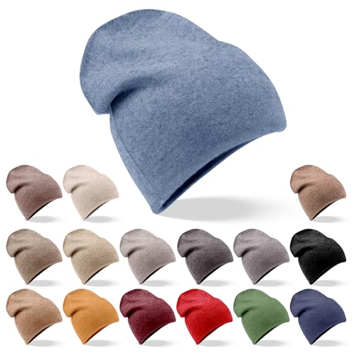 yanopurna Unisex Kaschmir Mütze – 100% Handgewebt, Weich, Atmungsaktiv – Warme Wollmützen Für Damen und Herren – Hergestellt in Nepal