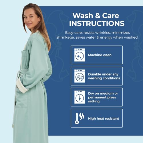 MONARCH Terry Lined Microfiber Hotel Robe with Pockets for Men and Women by MONARCH - Used condition - Image 6