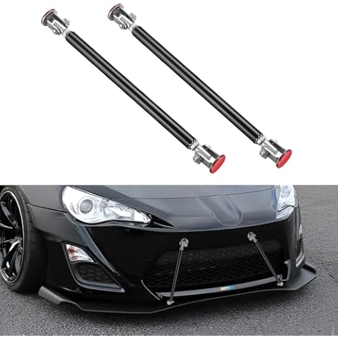 Splitter Rods Adjustable 8"-11" Universal Front Splitter Support Rods/Rear Spoiler Rods, Black, Pack of 2 Cover