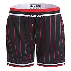 Red Pinstriped-black Shorts