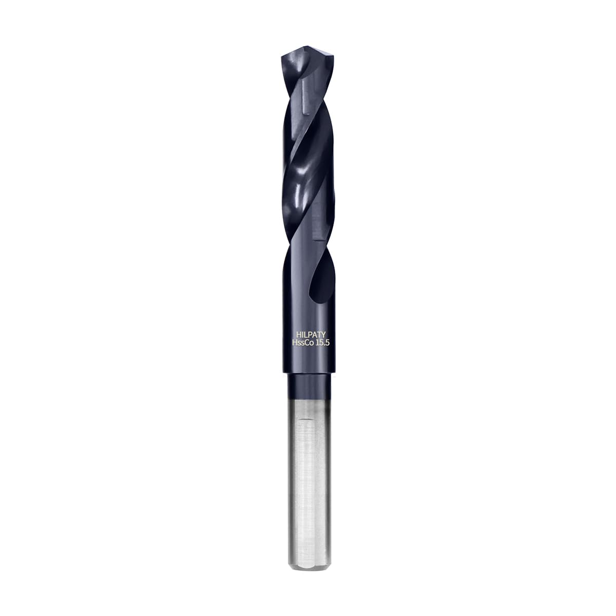 HILPATY Cobalt Drill Bit 15.5mm, M35 HSS AlTiN Coating Reduced Shank Drill Bit for Metal, Stainless Steel, Aluminium, Alloy, Wood, Plastic, Non-Ferrous Etc.
