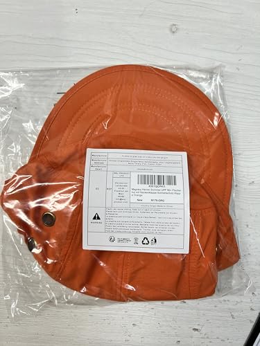 Magracy Men's Summer UPF 50+ Fishing Cap with Neck Flap Sun Protection Quick Dry Orange - Image 8