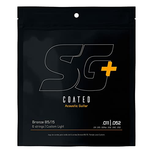 Encordoamento 011 SG Aço Bronze 85 15 para Violão .011 - .052 Coated