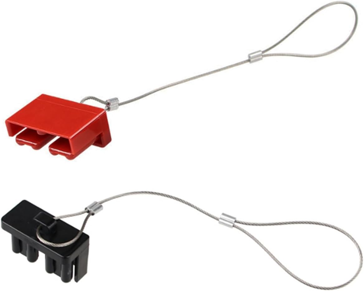 2PCS Black and Red Connector dust Cover dustproof and Waterproof Connector Cover Outlet dust Cover for 120A 600V Power Connector