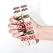 WOKOTO 20 Tips Semi-Cured Gel Nail Strips For Christmas Day With Nail File And Wood Stick Christmas Santa Clause Snowflakes Nail Polish Stickers For Women Girls Gel Nail Stickers