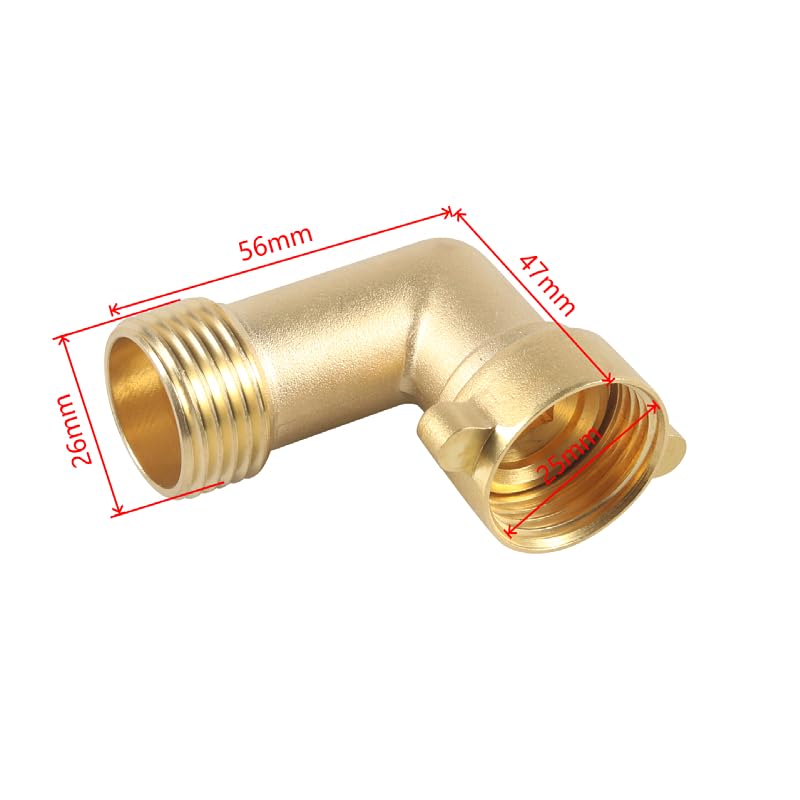 Image of RV Camper Motorhome Trailer Marine White City Water Fill Inlet Flange Brass with Check Valve with Hose Elbow and Rings
