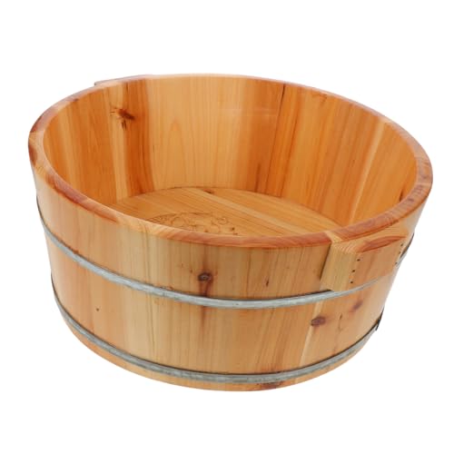 Bassin bain pied bois naturel STOBAZA pour spa à domicile